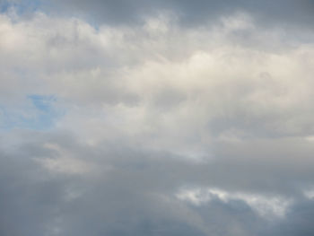 Low angle view of clouds in sky