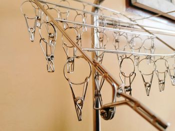 Close-up of decoration hanging on table at home