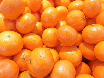 Full frame shot of oranges in market