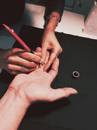 Close-up of cropped hand