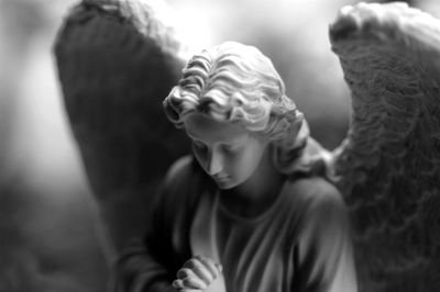Close-up of statue against blurred background