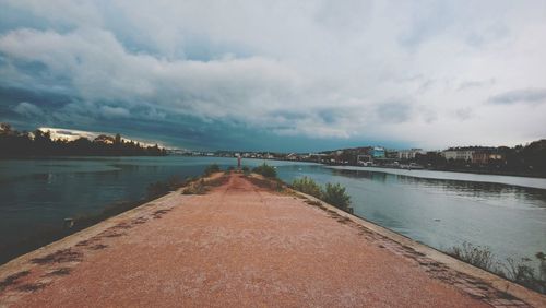 Scenic view of river against sky