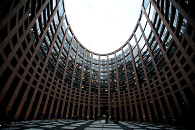 Low angle view of modern building against sky