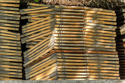 Full frame shot of wooden structure