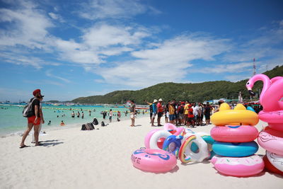 Group of people on beach