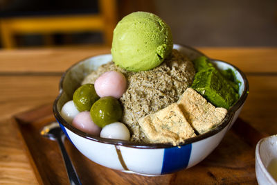 Close-up of served food