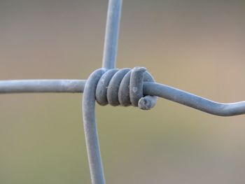 Close-up of metallic fence