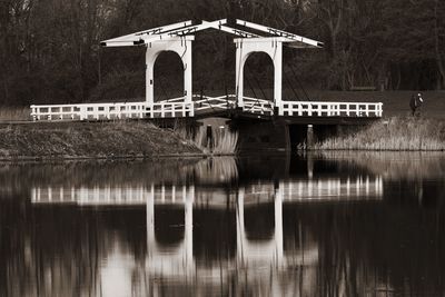 Reflection of building in water