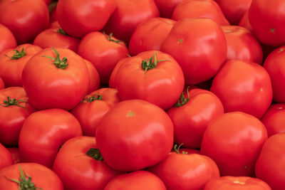 Full frame shot of tomatoes at market stall