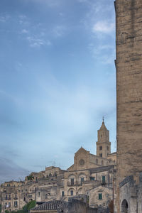 Ancient unesco heritage old town of matera sassi di matera, in southern italy. prehistoric dwellings