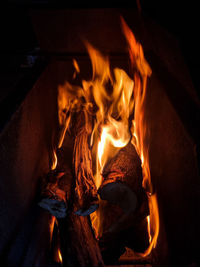 Relaxing and warm blaze of fire