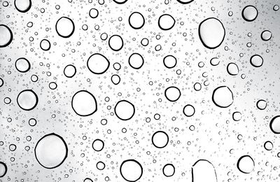 Close-up of water drops on glass