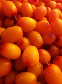 High angle view of oranges at market stall