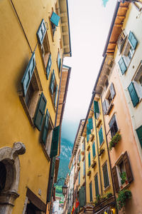 Low angle view of buildings in city