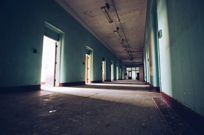 Empty corridor of building