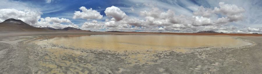 Panoramic view of desert against sky