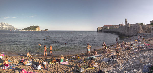 Group of people on beach