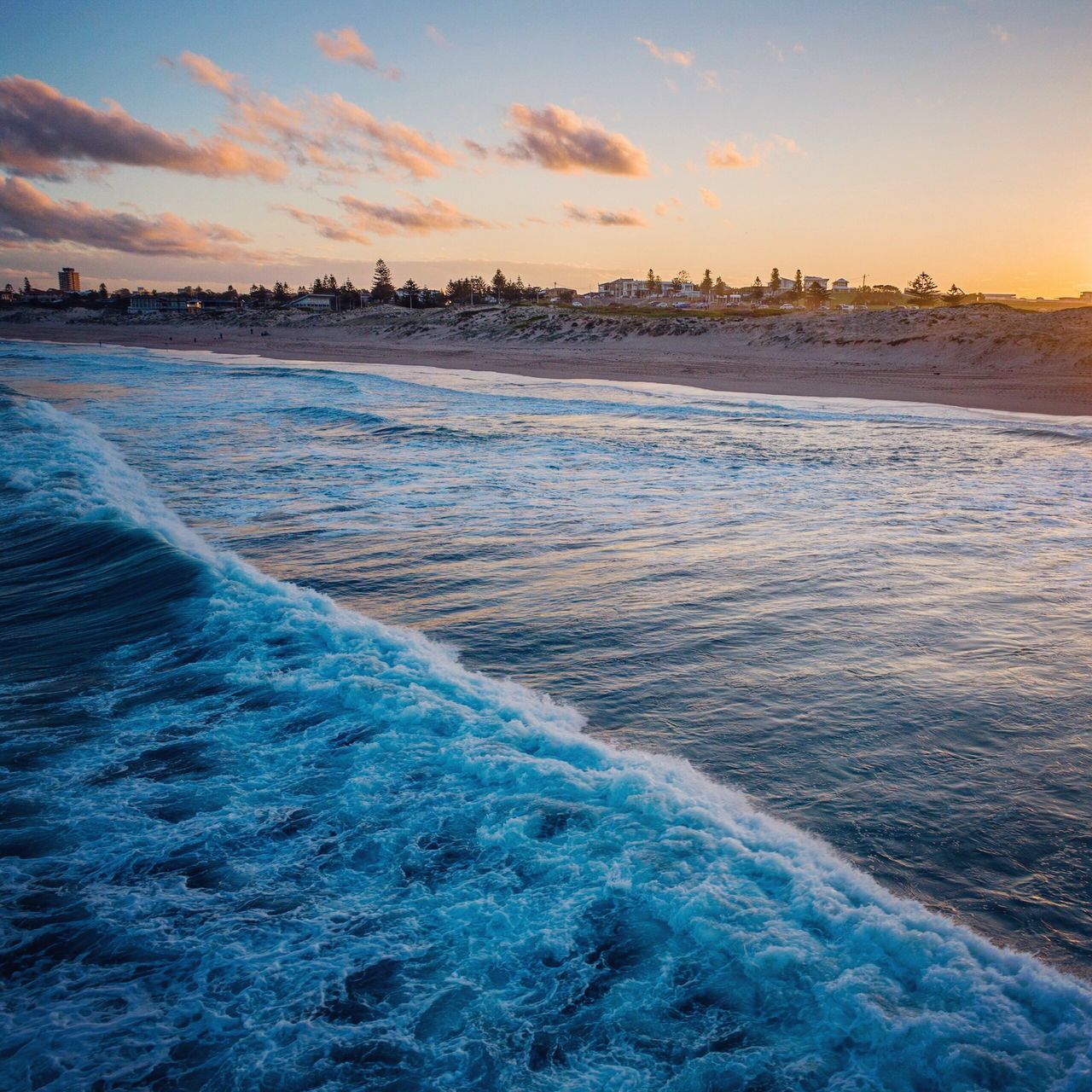 SCENIC VIEW OF SEA DURING SUNSET