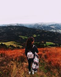 Looking down from a mountain