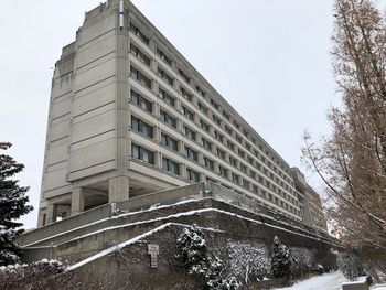 Modern building in winter
