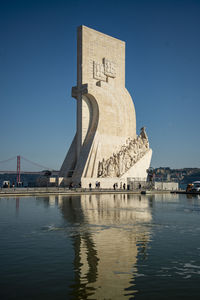 Bridge over river against clear sky