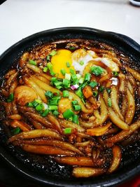 Close-up of soup in bowl