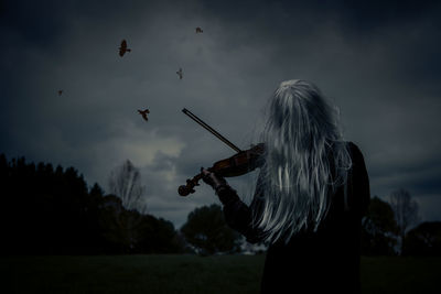 Woman playing violin