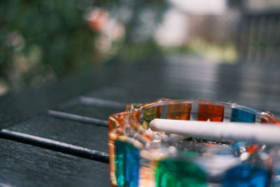 Ashtray at a cafe