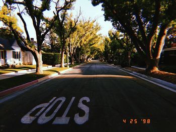 Road passing through city