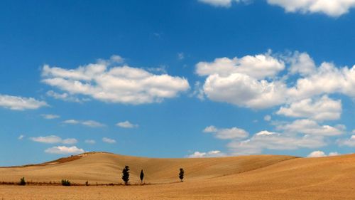 Scenic view of desert against sky