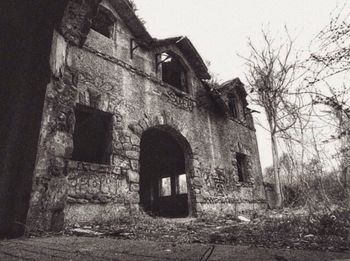 Low angle view of old ruin