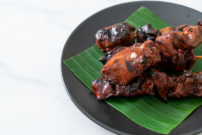 Close-up of seafood in plate
