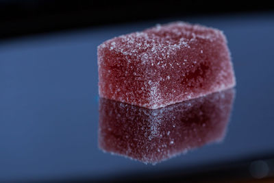 Close-up of ice cream on table