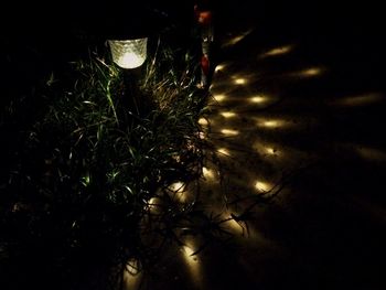 Close-up of illuminated lamp