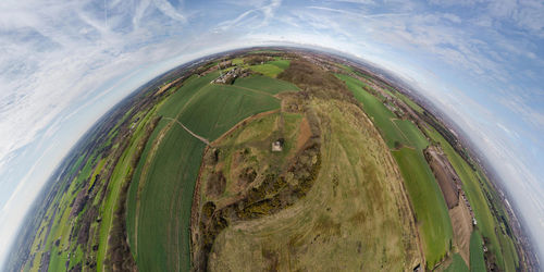 Aerial view of bay