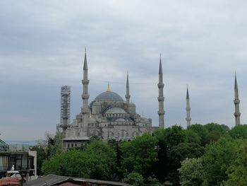 View of temple building against sky