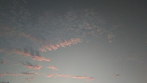 Low angle view of sky at sunset