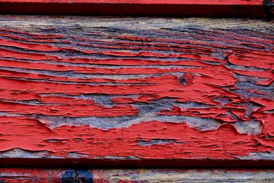 Full frame shot of red wall