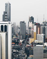 View of skyscrapers in city