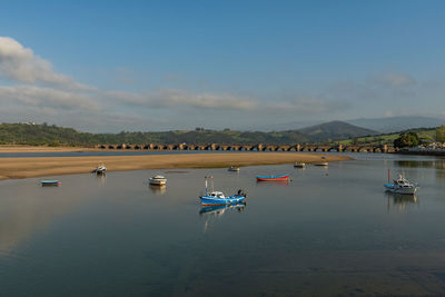 Old stone bridge in san vicente de la barquera, cantabria, spain