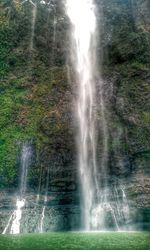 Scenic view of waterfall