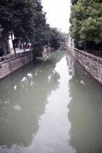 Reflection of buildings in river