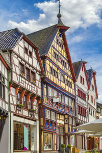 Street with historical half-timbered houses in bad munstereifel, germany
