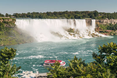 Niagara falls drone view