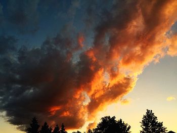 Low angle view of cloudy sky