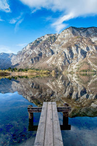 Scenic view of lake against mountains