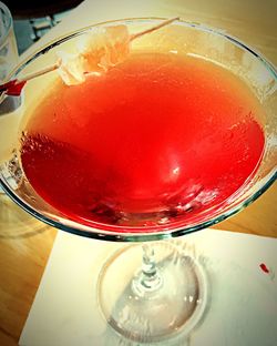 Close-up of red wine