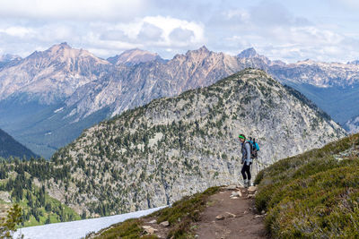 Hiking scenes in the beautiful north cascades wilderness.