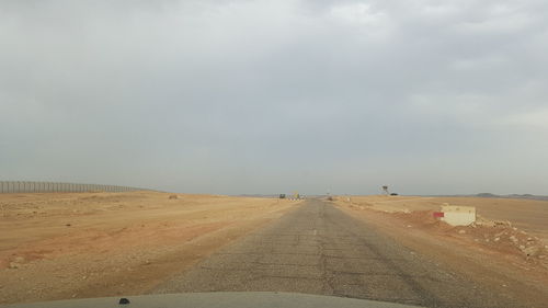 Scenic view of road against sky