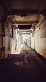 Empty corridor in building